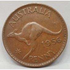 AUSTRALIA 1956Y. ONE 1 PENNY . MULE . VERY SCARCE